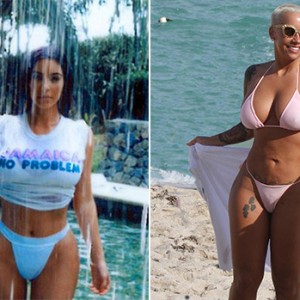 Kim Kardashian Vs Amber Rose’s Bikini Pics: Which Star Is More Poolside Sexy? Kim Kardashian Vs Amber Rose’s Bikini Pics: Which Star Is More Poolside Sexy?